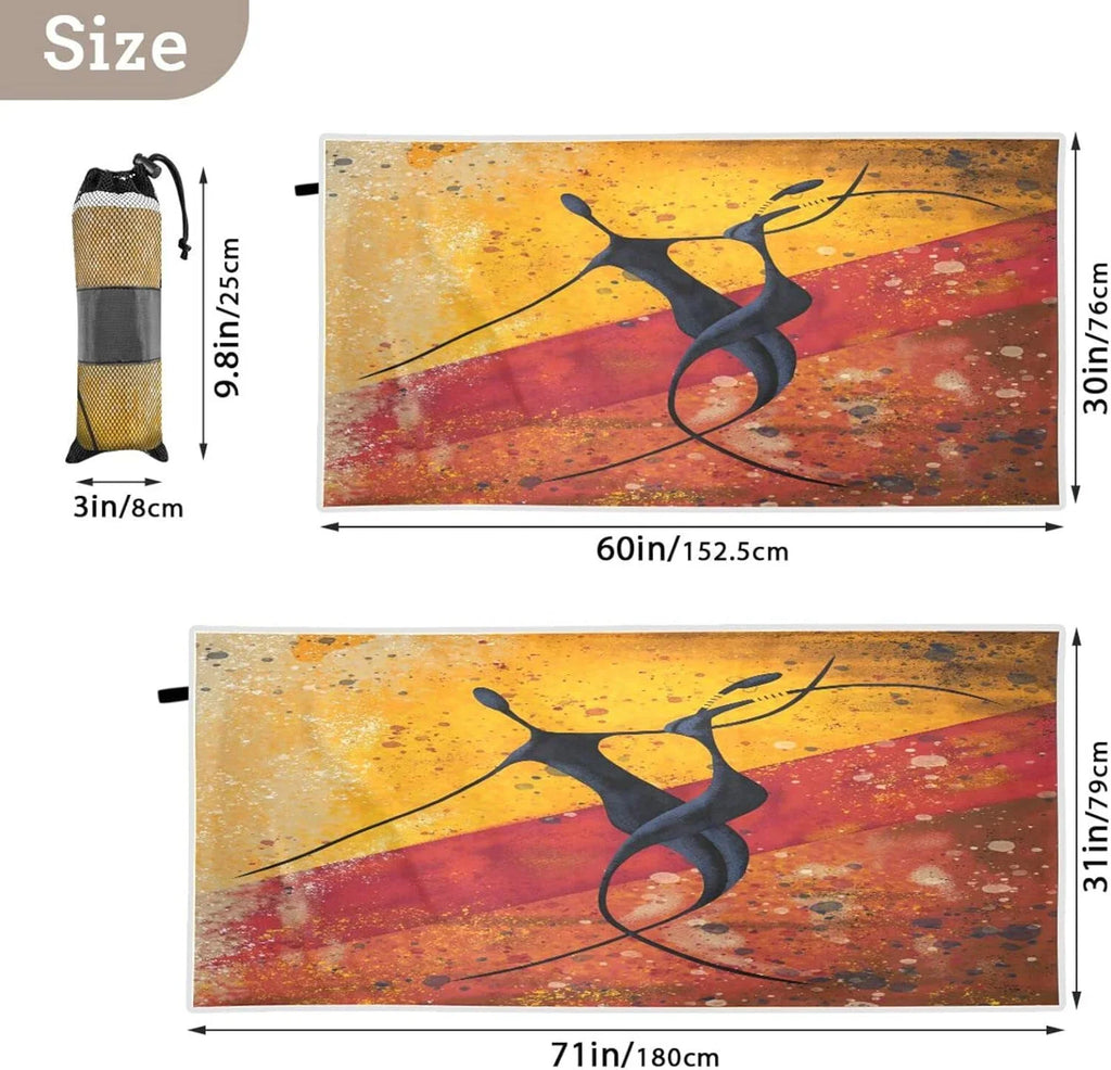 '- Lightweight Oversized Bestwell Compact Couple African Towel Towels Quick Camping Beach Holiday（560） Travel - Towel Dry Absorbent for Dancers Swimming Super
