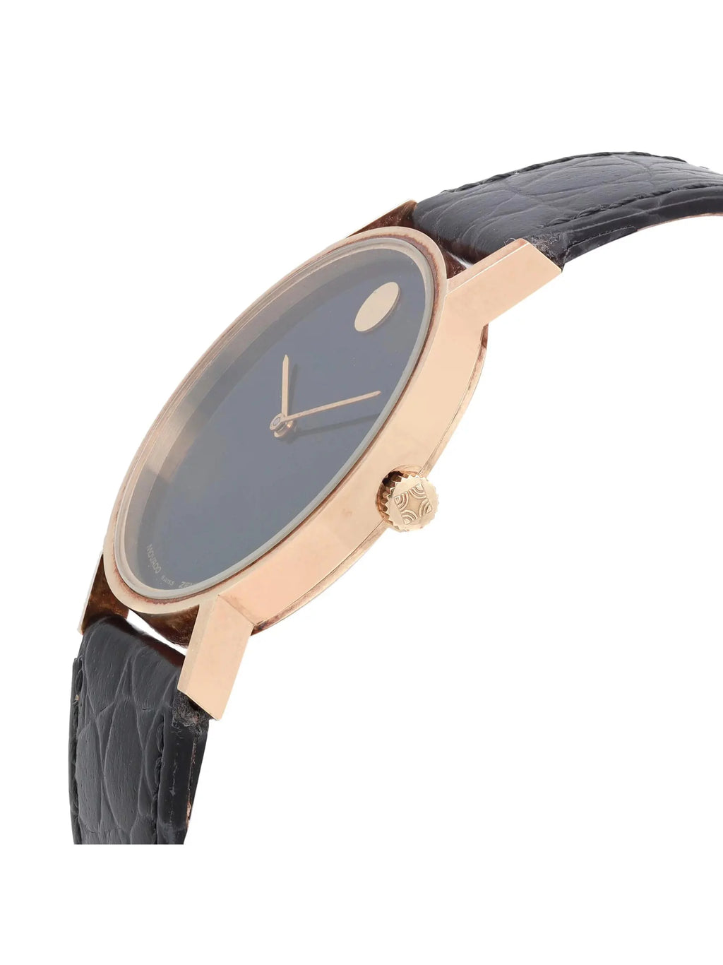 Movado Watch Dial 33mm Hand Yellow Black Wind 14K Museum Vintage Gold Zenith