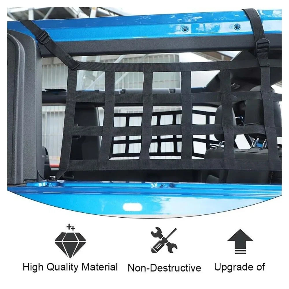 Teledu 21+2 Net 2x Trunk Mesh Door Side Restraint Protective Rear Cargo