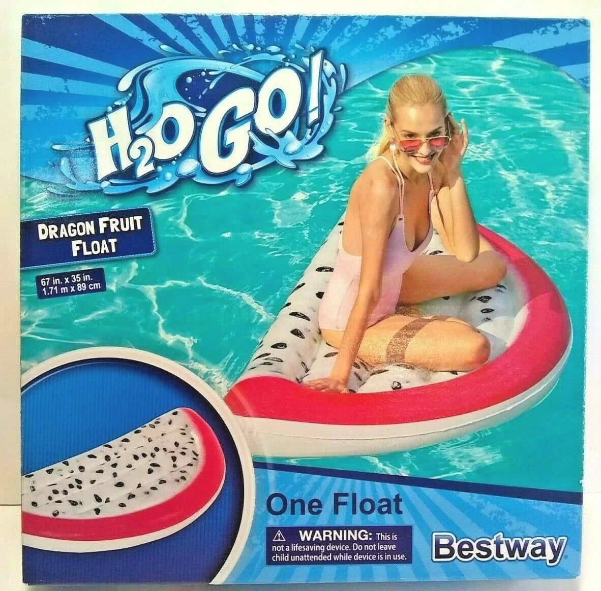 One Pool Dragon X Swimming Float Raft Float GO! H2O 35” Fruit 67”