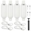 Bumpers Ribbed including lines x 4.5" inflators Fenders and 16"), MSC 4 fender Vinyl (White, Boat Fenders