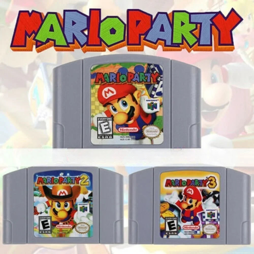 For Party Game 64 Video Mario Card Super N64 Console Nintendo Cartridge