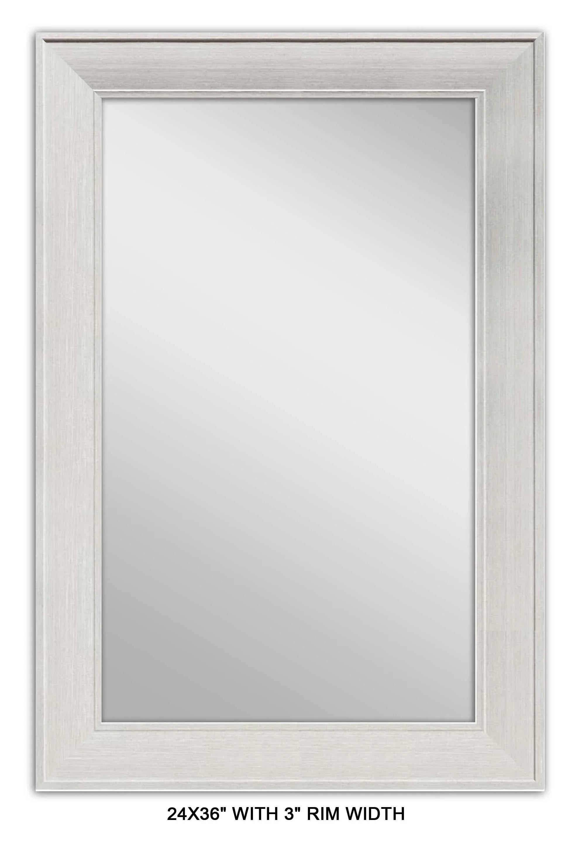Grey 36" Homes Better Rectangle Mirror, MDF Garden Wall 24" x Modern &