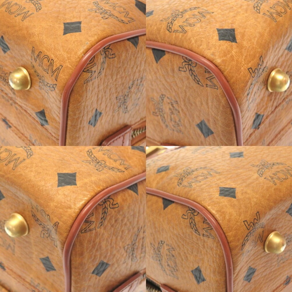 Canvas Handbag Visetos Brown (Pre-Owned) MCM