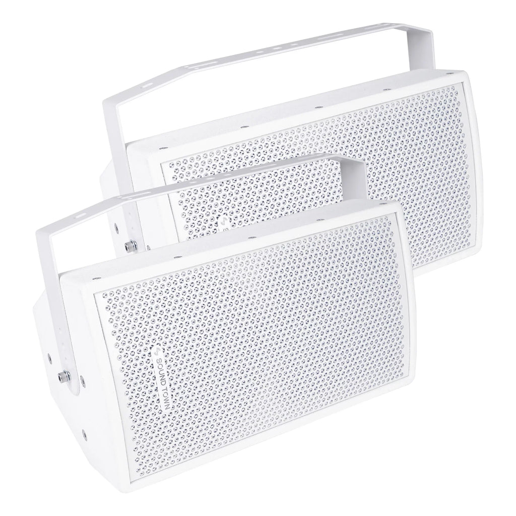and Professional for Sound, White Bar, Birch PA Sound with 8" Plywood Church of 350W (CARME-U108W- Brackets Pair DJ Installation, Series 2-Way Compression Speakers, Drivers, CARME Karaoke, Town Live U
