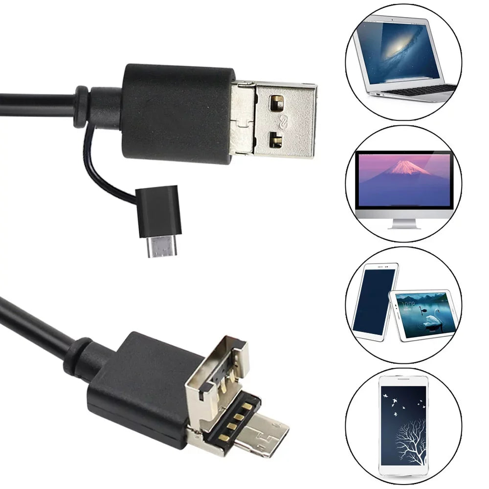 Camera 5.5mm Adjustable 20M 6 Moobody and Endoscope with LED Lights Cable