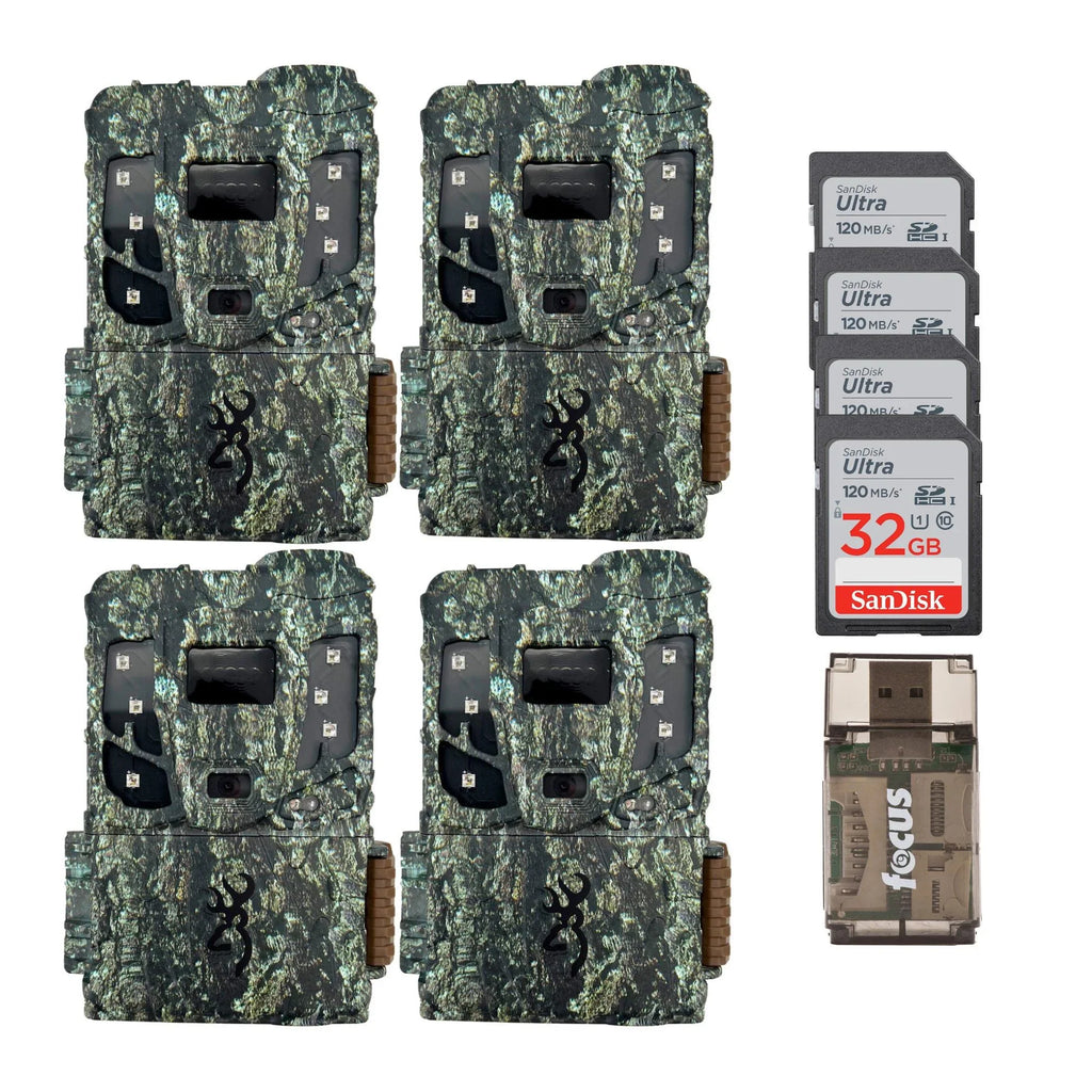 & M/Card Camera Max Trail Scout Browning 4PK Reader w/32GB Extreme HD Pro