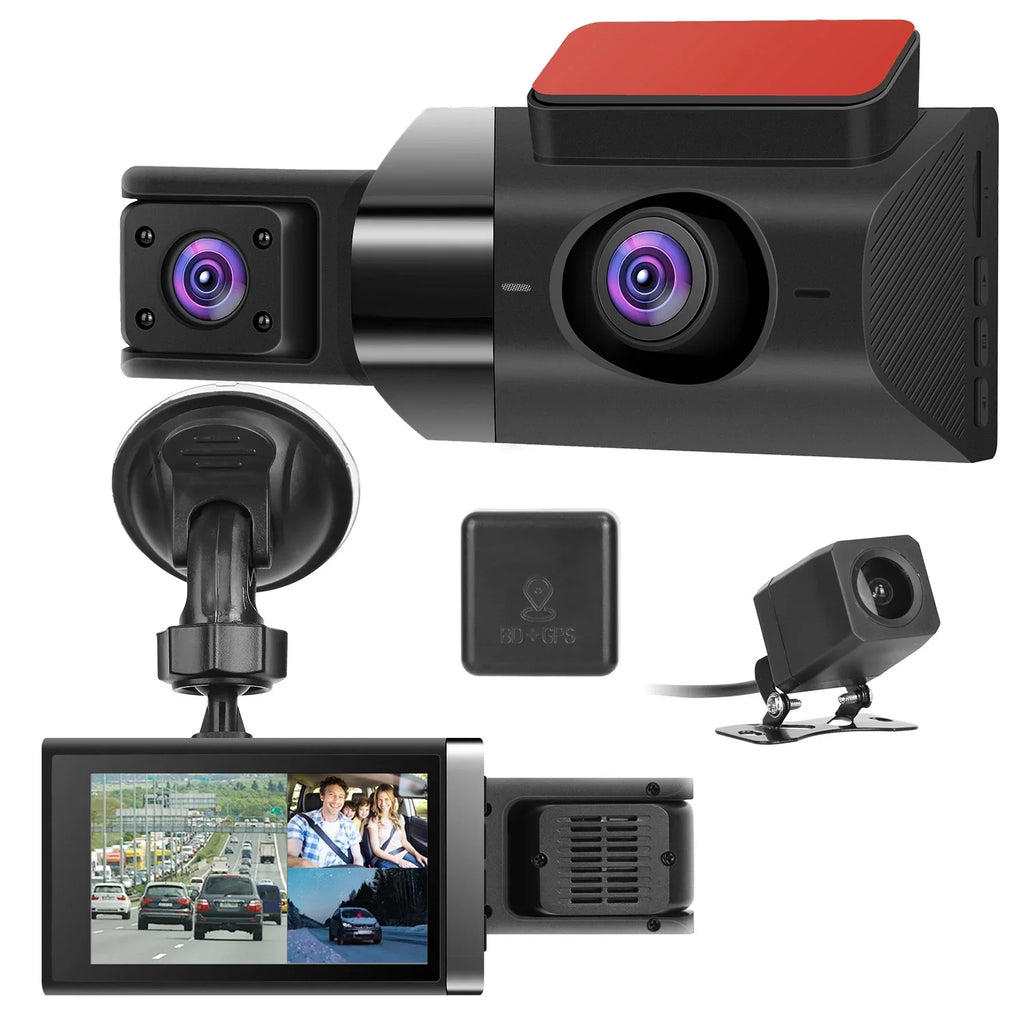 iMounTEK Car G-Sensor GPS Video 140° Car Angle Monitor Dash Parking Night HD 2K DVR Recorder Recording Dashcam Vision Loop Full with Cam