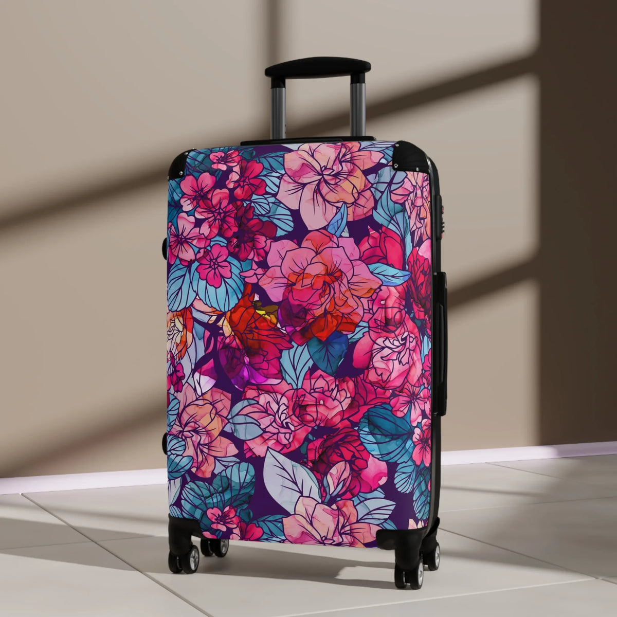 | Floral Suitcase White | Red, Bloomwave Navy, | Hardshell Pink,