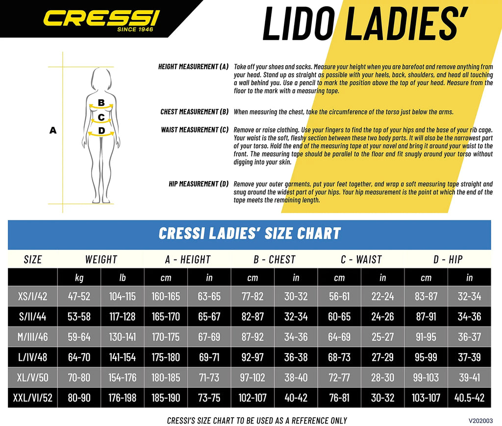Cressi Wetsuit Women's Shorty Lido 2mm