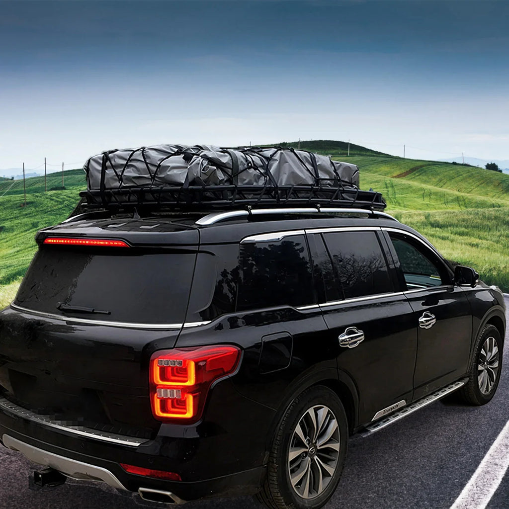 Carrier Heavy 220lbs Basket Strap Black Capacity Hook Cargo with Net Universal 63x39x6.3in, Rack Elastic Top Car Cargo Duty Holder Rack Roof iMounTEK Luggage