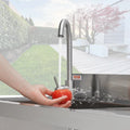 Utility Single Steel Sink w/Workbench BENTISM Bowl Stainless 47.2x19.7x37.4 in