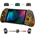 Colors/Paddle/Turbo for 7 Switch/OLED, - Mode Compatible Controller Controller Ergonomic Handheld Nintendo Zelda with Sheikah Joypad Funlab with Luminous Brown Switch LED for Fans