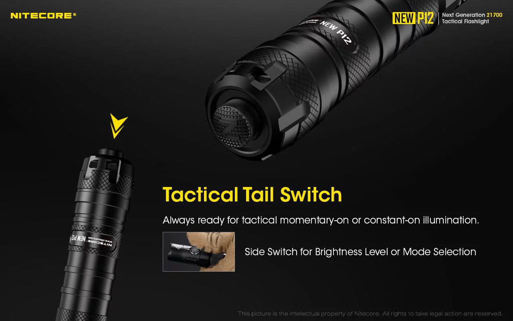 '- 1200 Lumens Battery, Cord, Flashlight Wall Adapter Nitecore 3Amp w/NL2150HPR New P12 Version USB LED and