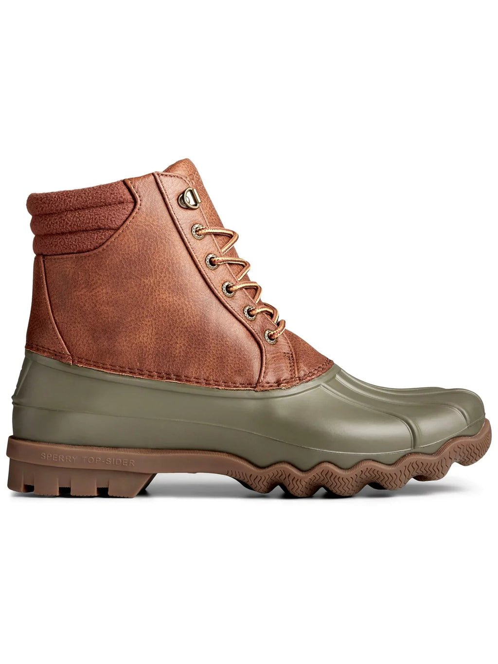 SPERRY Round Lace-Up Water Toe Avenue Boots Resistant Duck 11.5 Green Mens