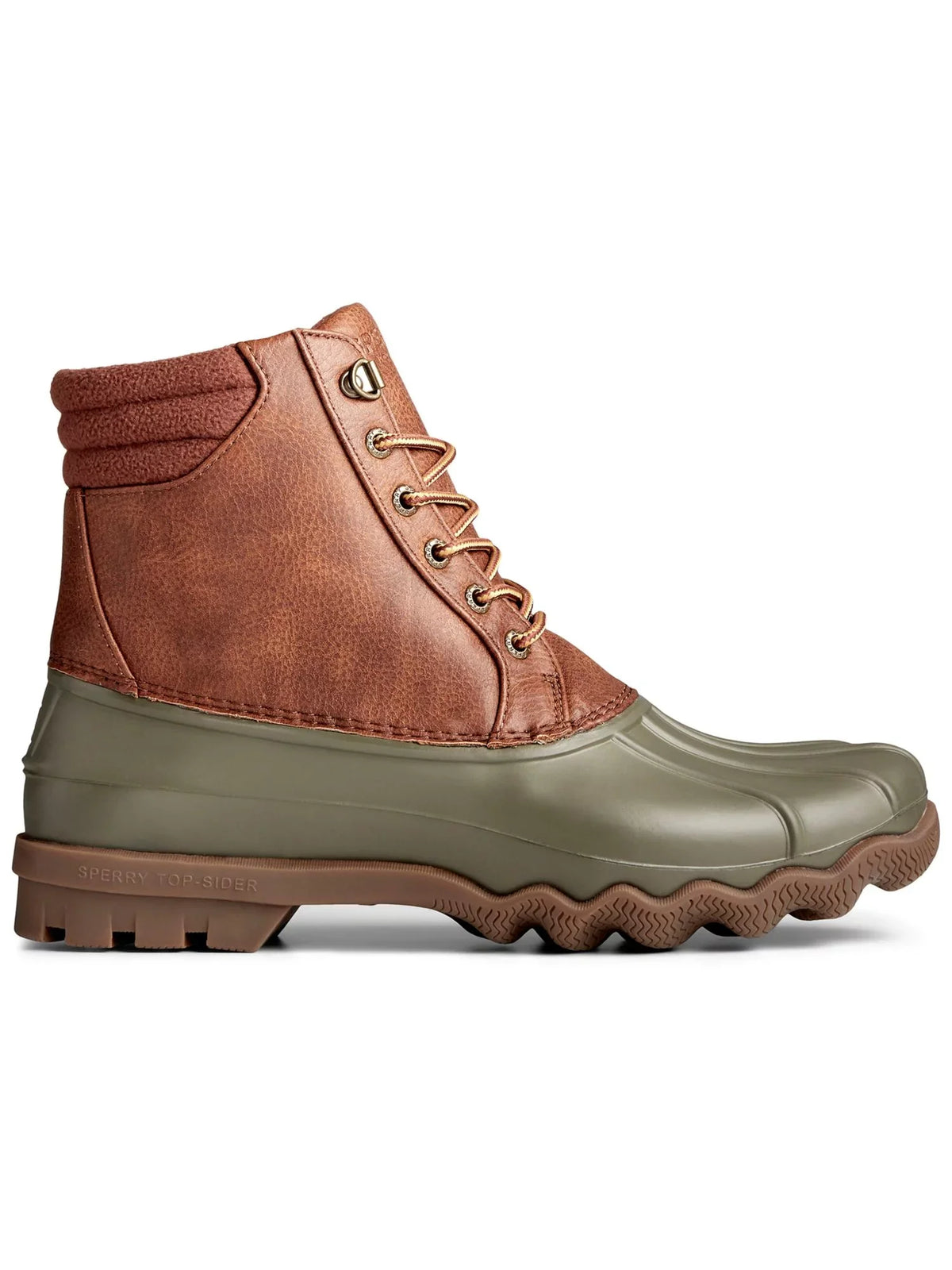 SPERRY Round Lace-Up Water Toe Avenue Boots Resistant Duck 11.5 Green Mens