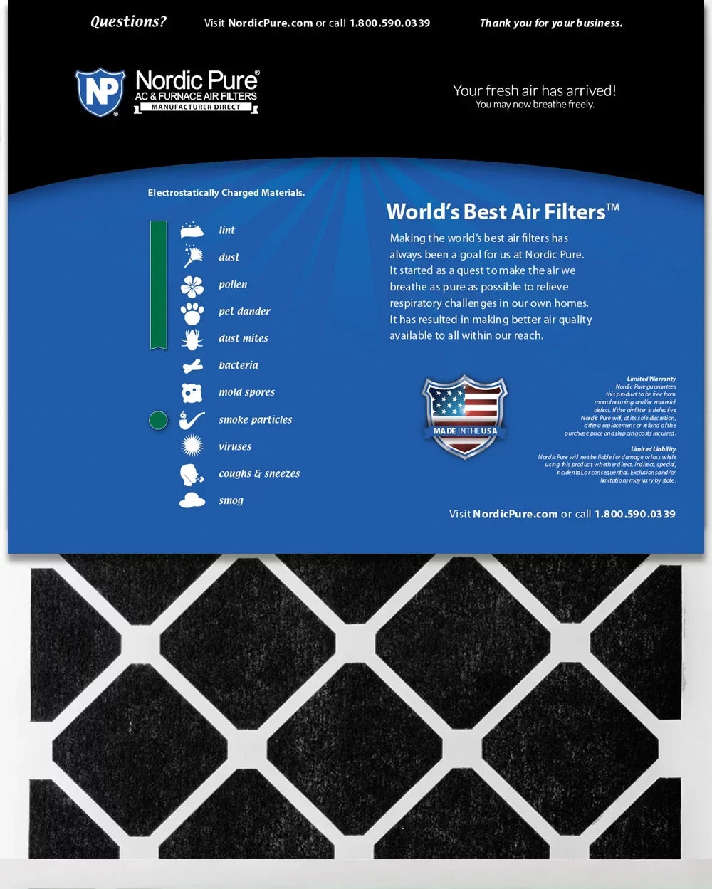 Carbon Plus Eco-Friendly Green (13_15/16x29_15/16) Pk 6 Pure 14x30x1 Filters oxygen