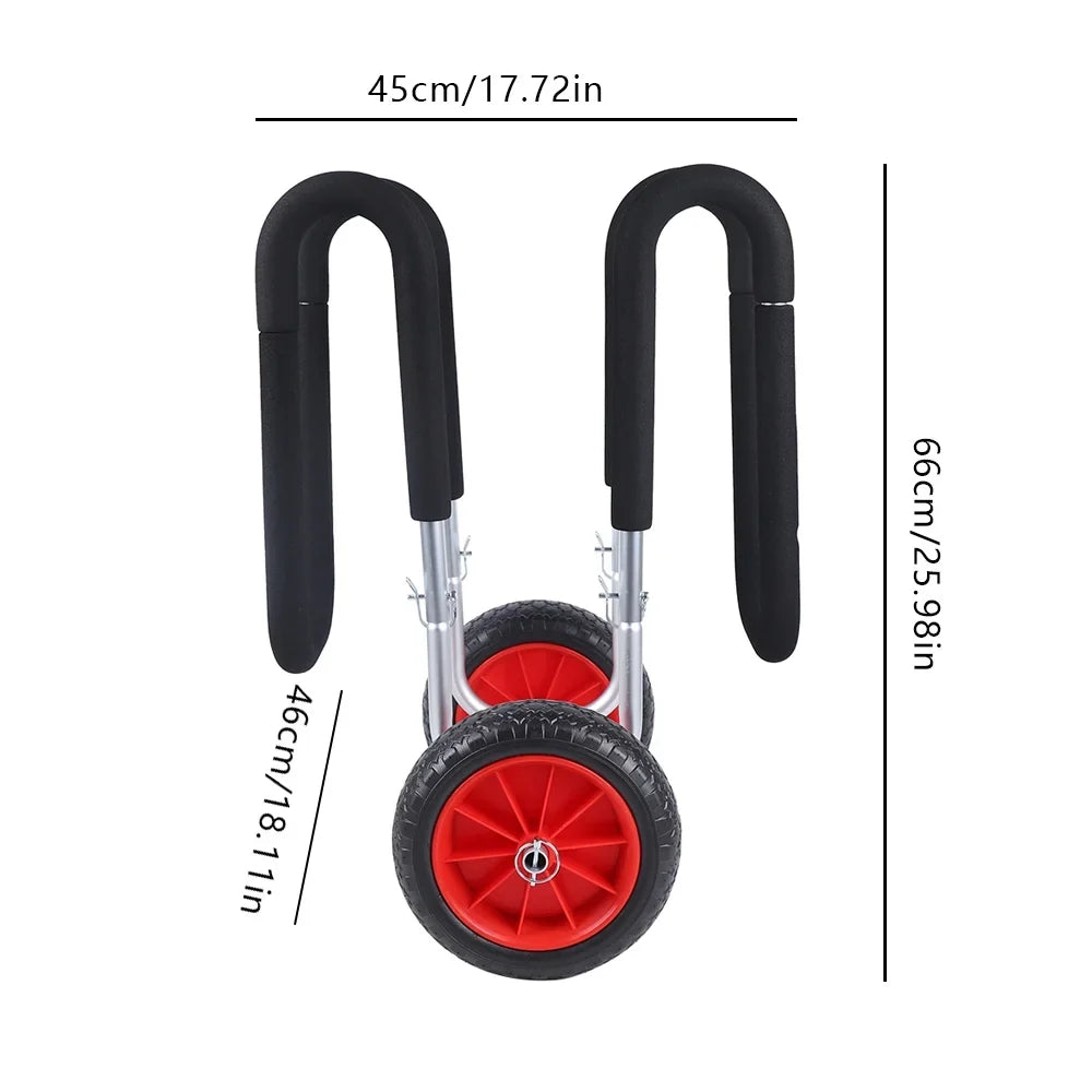 Cart Beach Double Stand-Up Carrier SUP Beach Solid Aviation Board Aluminum Trailer, Surfboard Veneer Wheel Cart, Paddle transportable Cart Airless PU