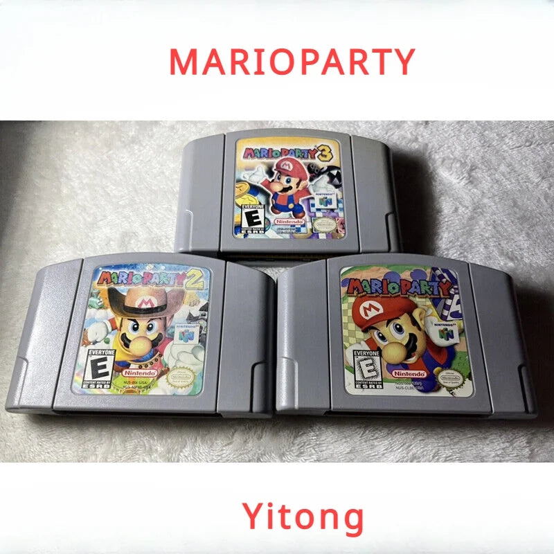 For Party Game 64 Video Mario Card Super N64 Console Nintendo Cartridge