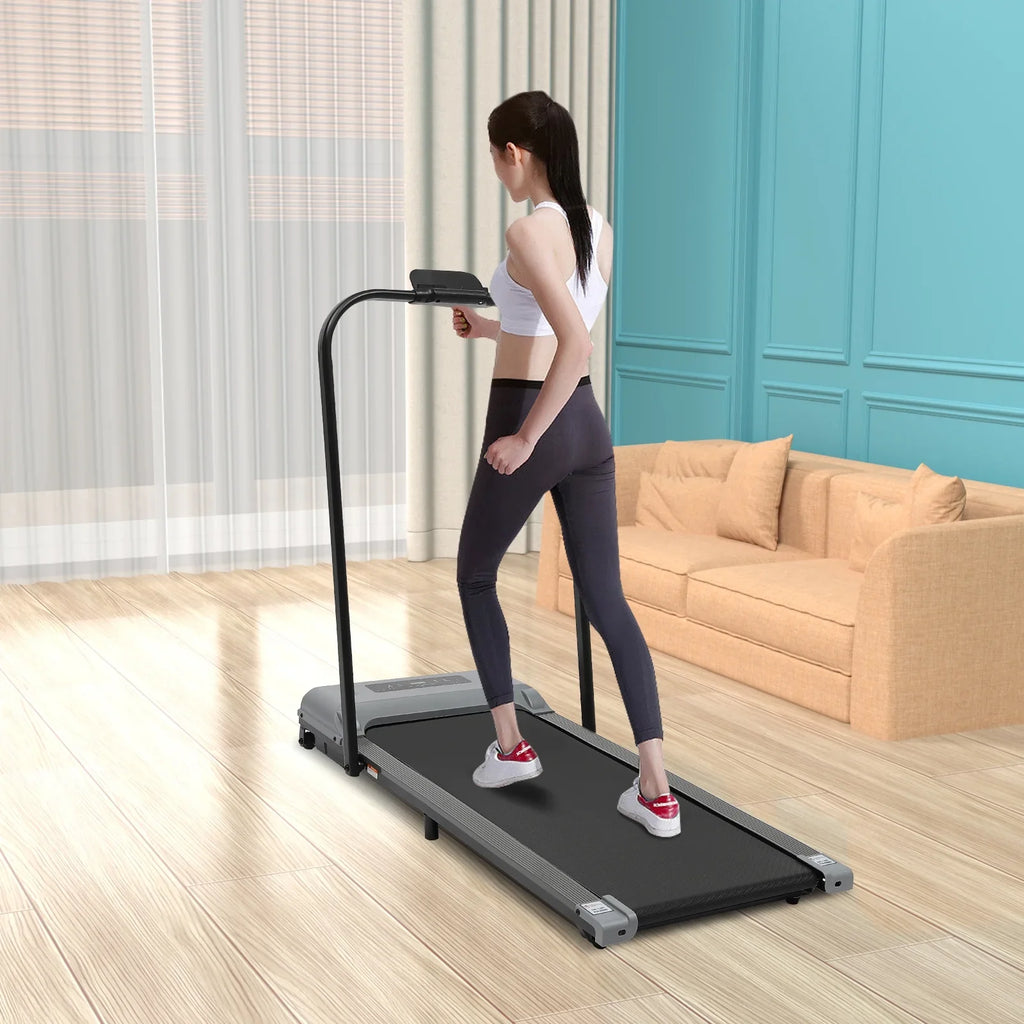 Treadmill Desk Display, Miumaeov Home Folding for Office Electric Treadmill, Jogging Under Remote and with LED 3.0HP in 2 Walking Control 1 (Gray)