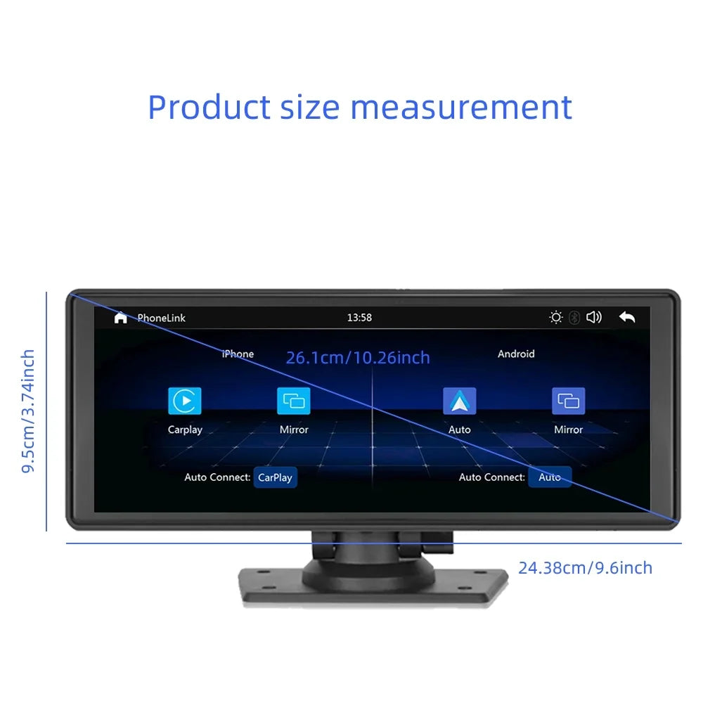 Touchscreen,Supports Front Camera, Bluetooth Stereo, Auto Backup Cam, Hands-Free Most 9.3" Dash Wireless Android Cars & IPS Carplay transportable Calling, HD Polarlander Car