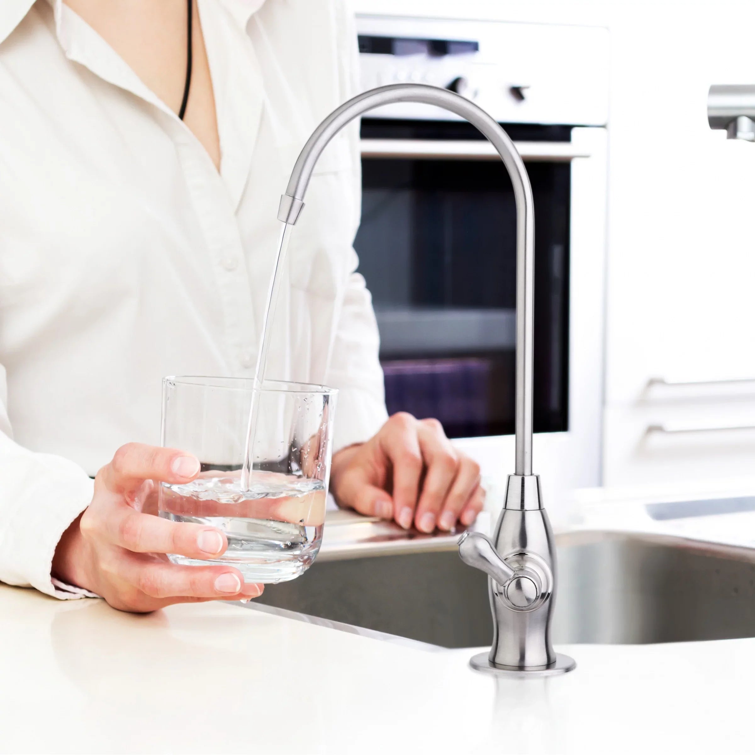 Bar High Wine Reverse Sink RO Drinking Water, Contemporary iSpring Heavy Osmosis, GK1-AW Faucet, Kitchen Duty Spout Antique