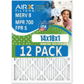 12 USA 5 AIRX Filter Filters WICKED Comparable FILTERS 14x18x1 - FPR 8 MPR Pack Rating, oxygen by of AIR. Made 700 CLEAN MERV to & in Furnace