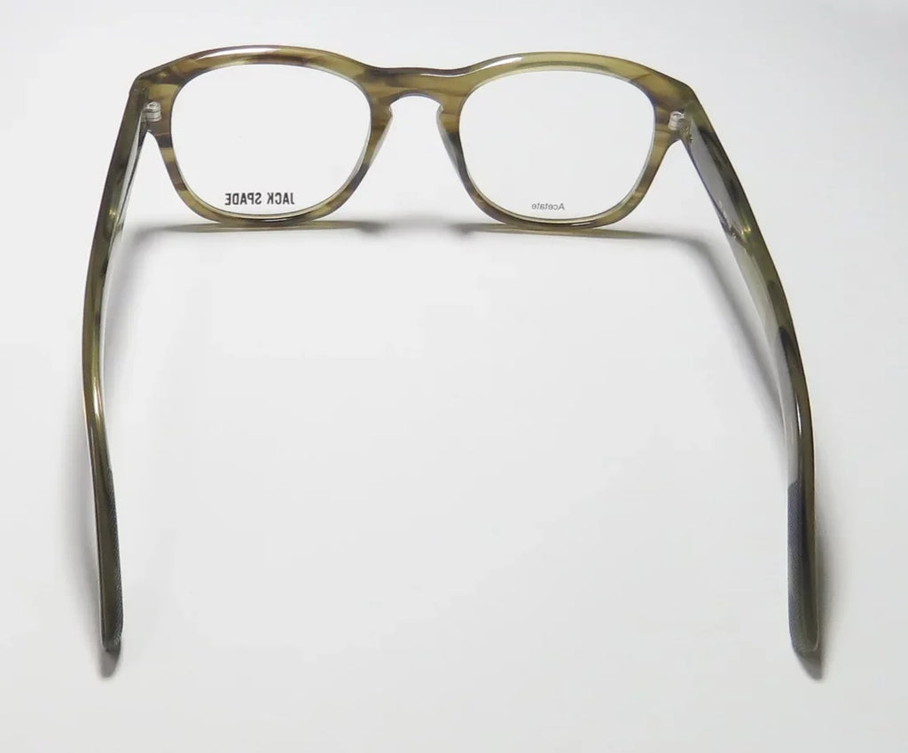 FRAME 48-20-140 NEW FRAME DEMO SPADE STRIATED LENSES FULL-RIM NAME AUTHENTIC OLIVE FREEMAN COLLECTIBLE BRAND DESIGNER JACK EYEGLASSES/EYEGLASS MENS/WOMENS