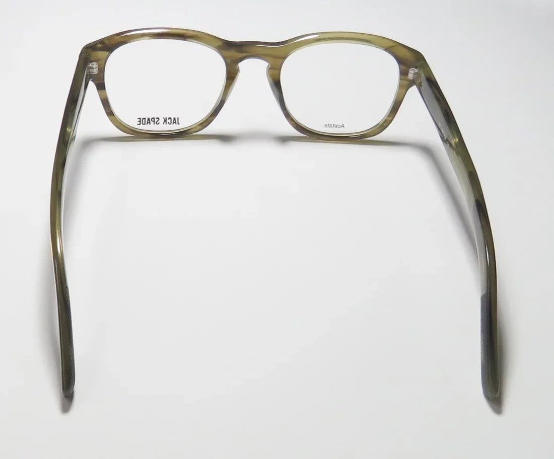 FRAME 48-20-140 NEW FRAME DEMO SPADE STRIATED LENSES FULL-RIM NAME AUTHENTIC OLIVE FREEMAN COLLECTIBLE BRAND DESIGNER JACK EYEGLASSES/EYEGLASS MENS/WOMENS