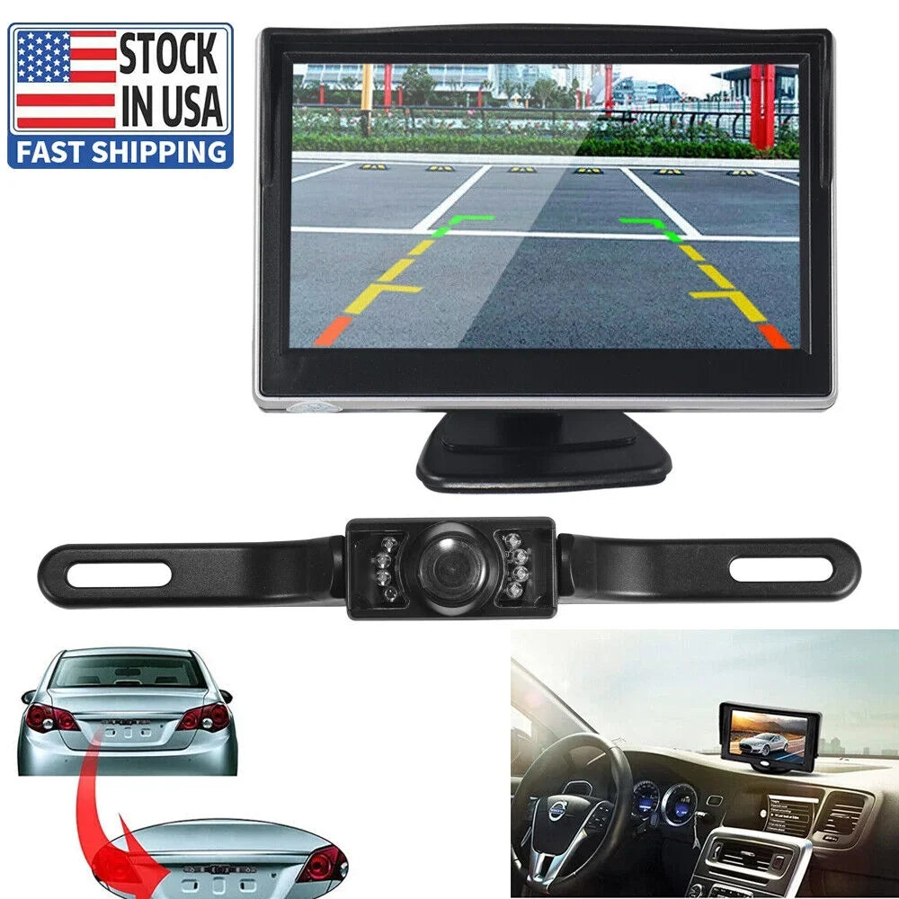 Night Vision Camera Wireless Paddsun Rear Kit Waterproof Backup HD Monitor Car 5" View