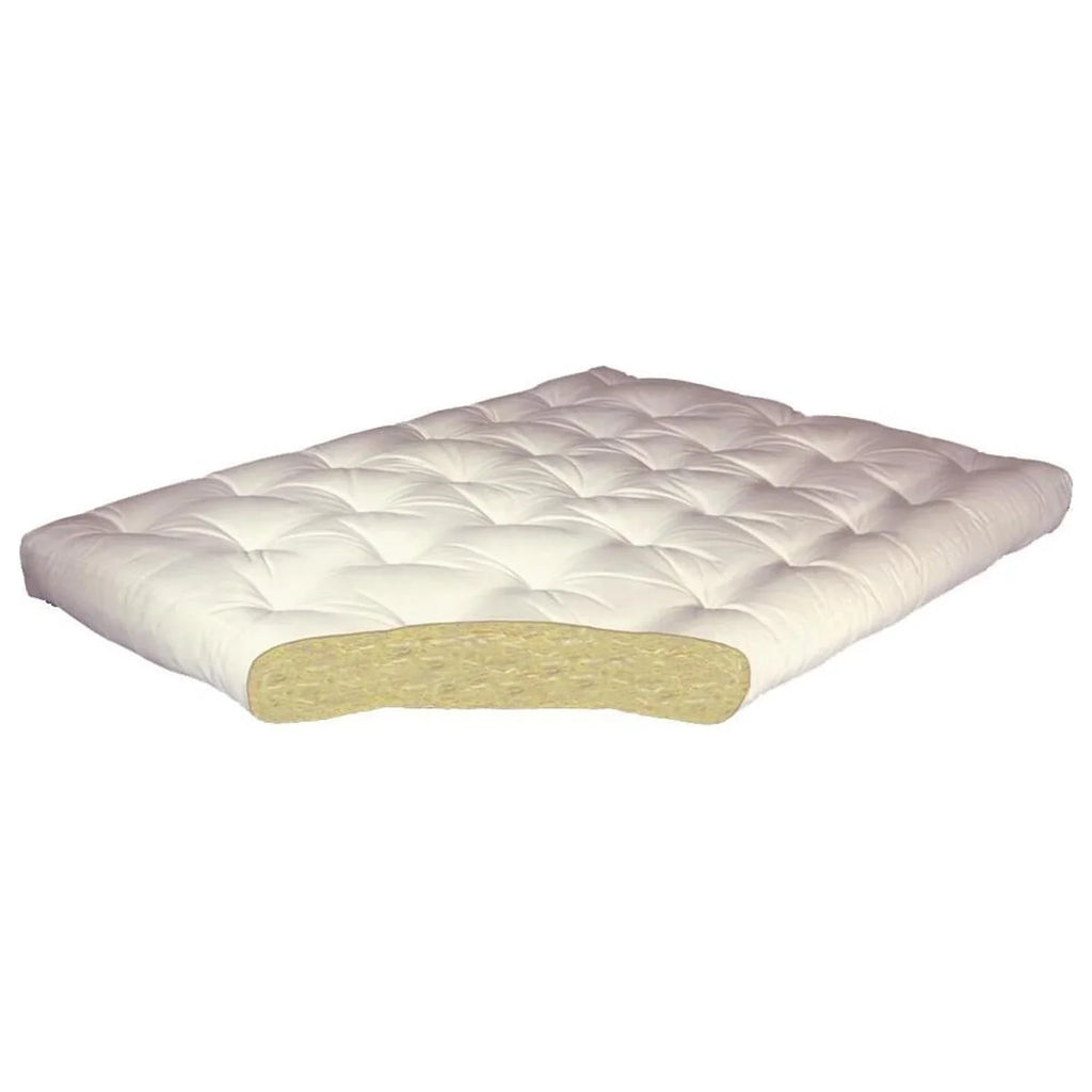 All Mattress-Color:Leather,Material:Cotton,Quantity:1 King Futon #604 Leather 4" Cotton