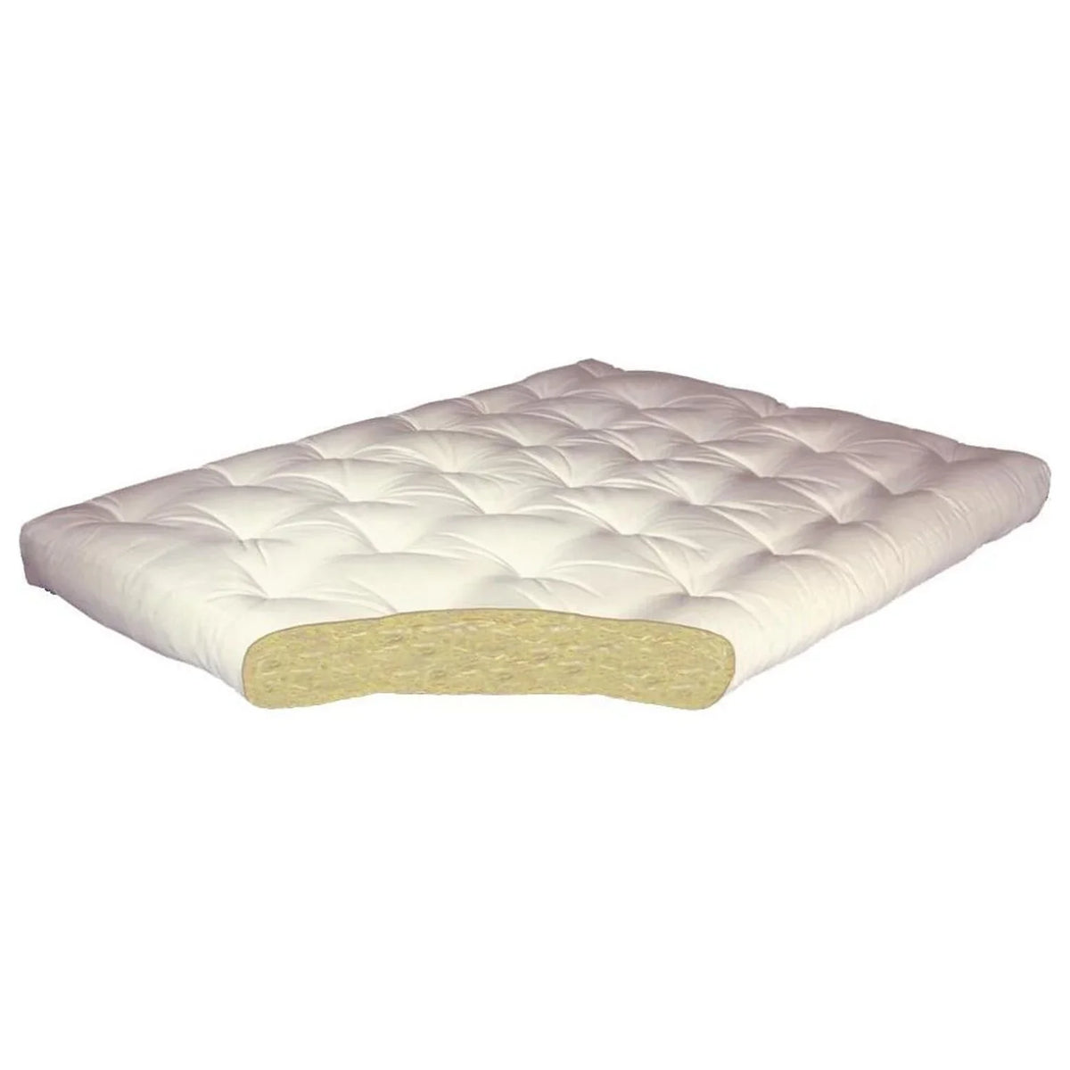 All Mattress-Color:Leather,Material:Cotton,Quantity:1 King Futon #604 Leather 4" Cotton
