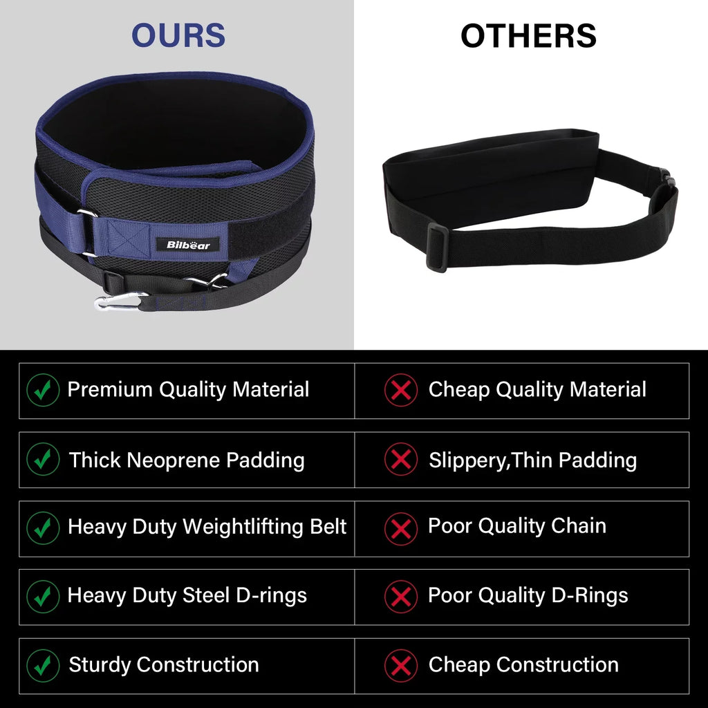 Rings&2 up,with 39 Strap,Weight 43 inch Belt inch lifting Comfort Weightlifting,Weight strap Adjustable,45-Angle Dip Bilbear Dip for Hooks Belt pulls Snap Position for