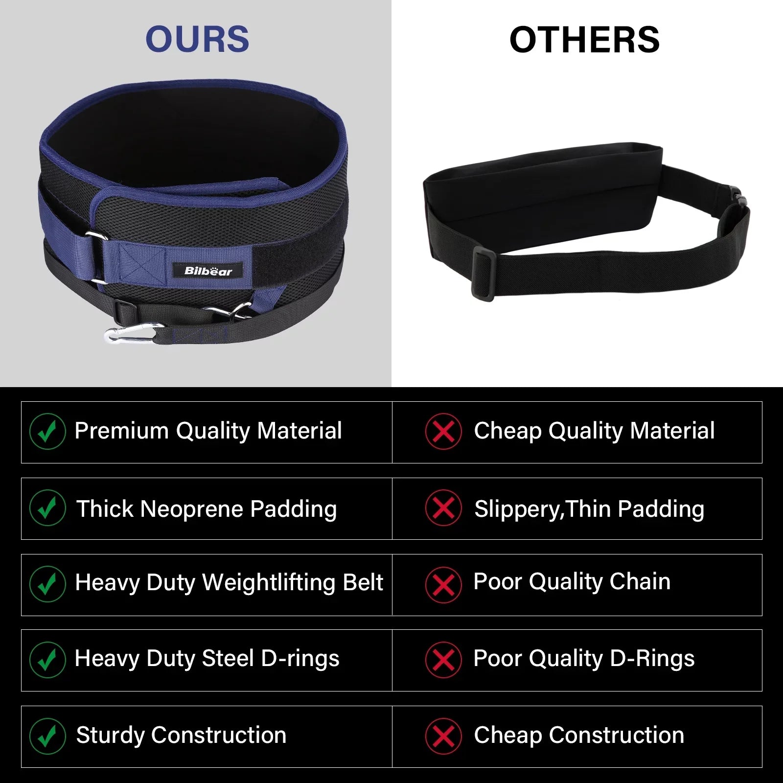 Rings&2 up,with 39 Strap,Weight 43 inch Belt inch lifting Comfort Weightlifting,Weight strap Adjustable,45-Angle Dip Bilbear Dip for Hooks Belt pulls Snap Position for