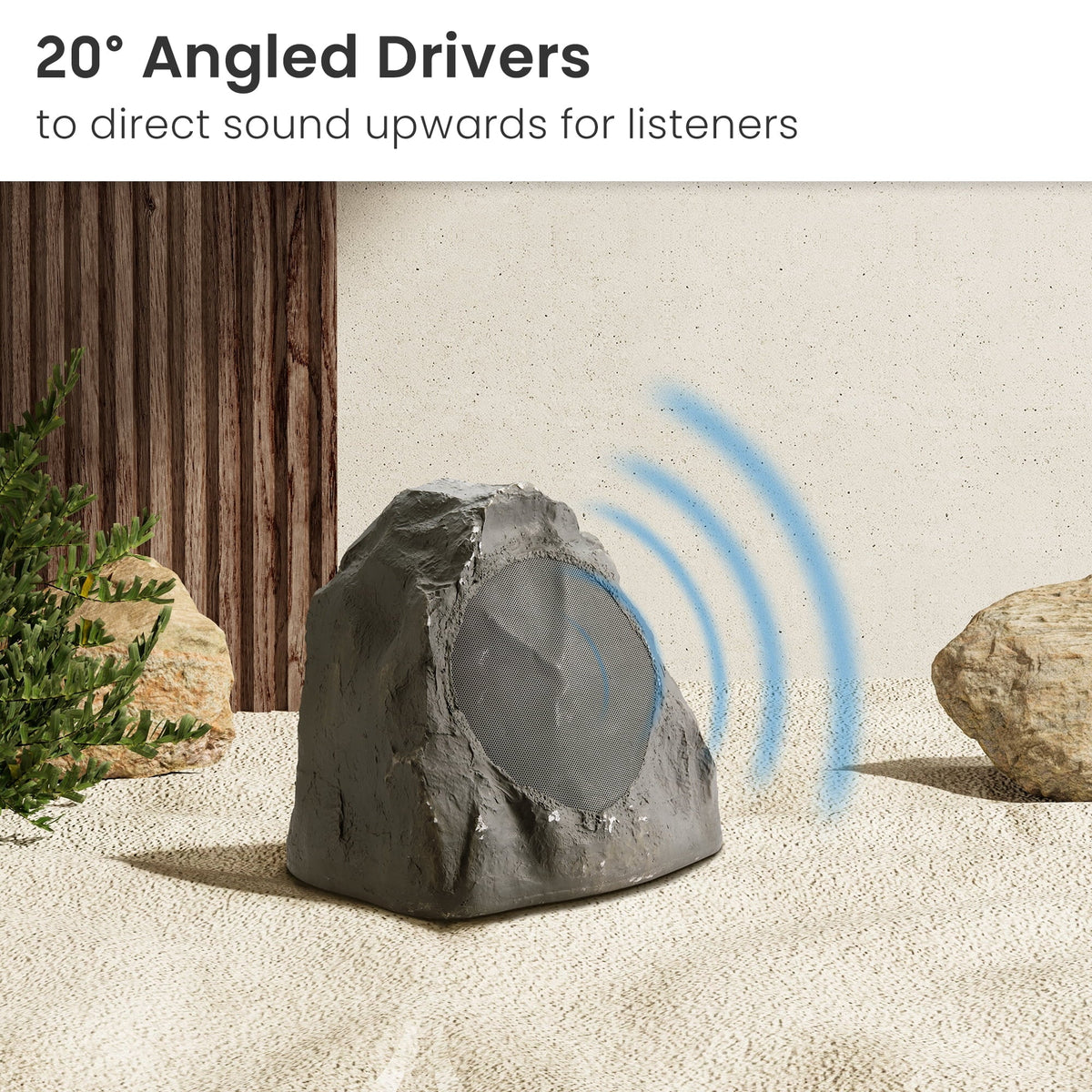 Pool Spa for Set Garden Speaker Rock 8R8SG 8 Theater 8" Deck Yard Solutions Slate Outdoor