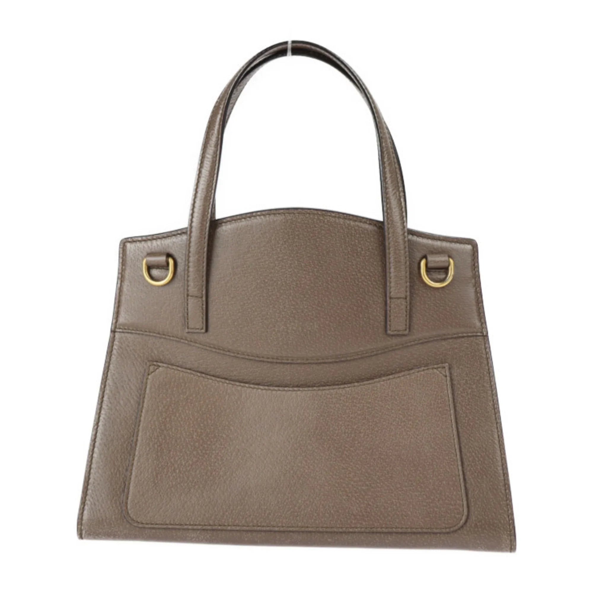 Brown Motif Butterfly Handbag Totem Pre-Owned Bag Leather 2WAY 505342 Shoulder Gucci (Good) Sherry GUCCI Rhinestone