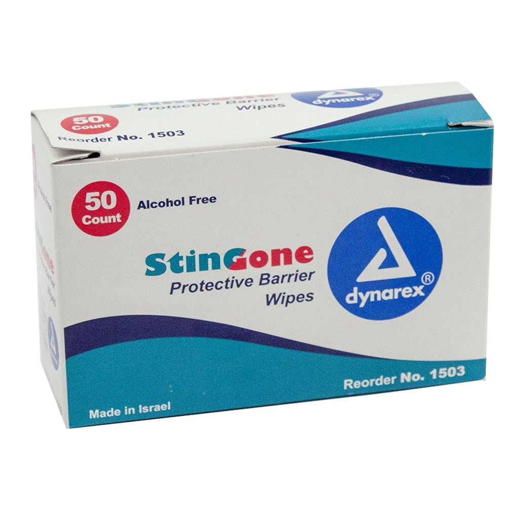 50, Wipes Unscented Box of Skin Barrier StinGone