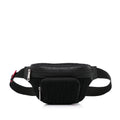 Knit Neoprene Bag Belt Pocket Perforated Grace Black Unisex Fendi Pre-Owned (Good) Vitello Authenticated Fabric FF