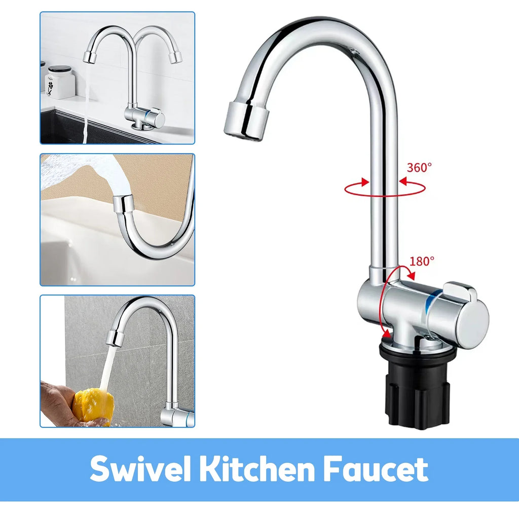 Faucet Hoses Yacht Folding Kitchen Supply Basin with Tap RV Mixer Water Walmeck for Basin