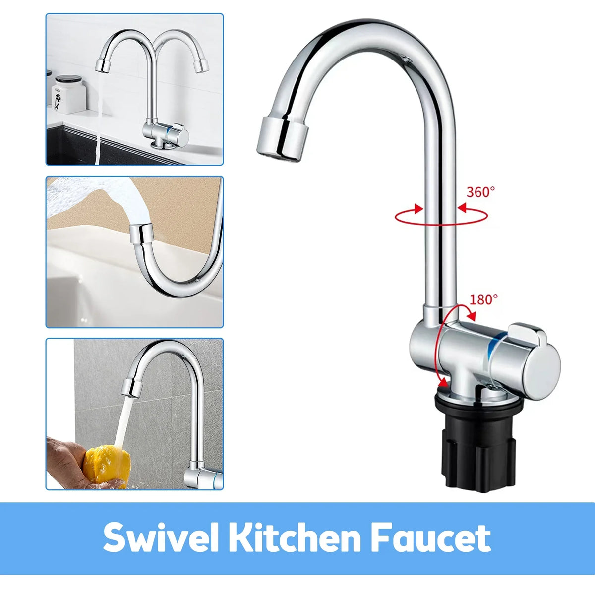 Faucet Hoses Yacht Folding Kitchen Supply Basin with Tap RV Mixer Water Walmeck for Basin