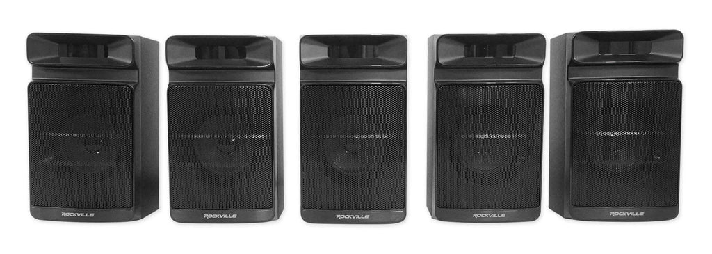 Machine Mics Wireless w/5.25" Rockville System VHF Home Theater/Karaoke Sub+(2)
