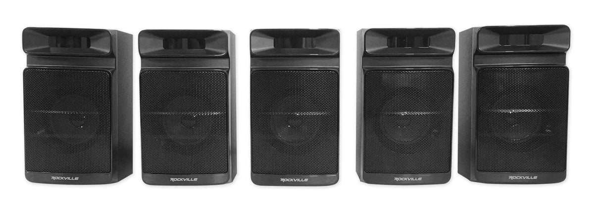 Machine Mics Wireless w/5.25" Rockville System VHF Home Theater/Karaoke Sub+(2)
