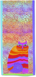 Rainbow Burch 53" Scarf, Multicolor Cats Laurel long Modal Silk/