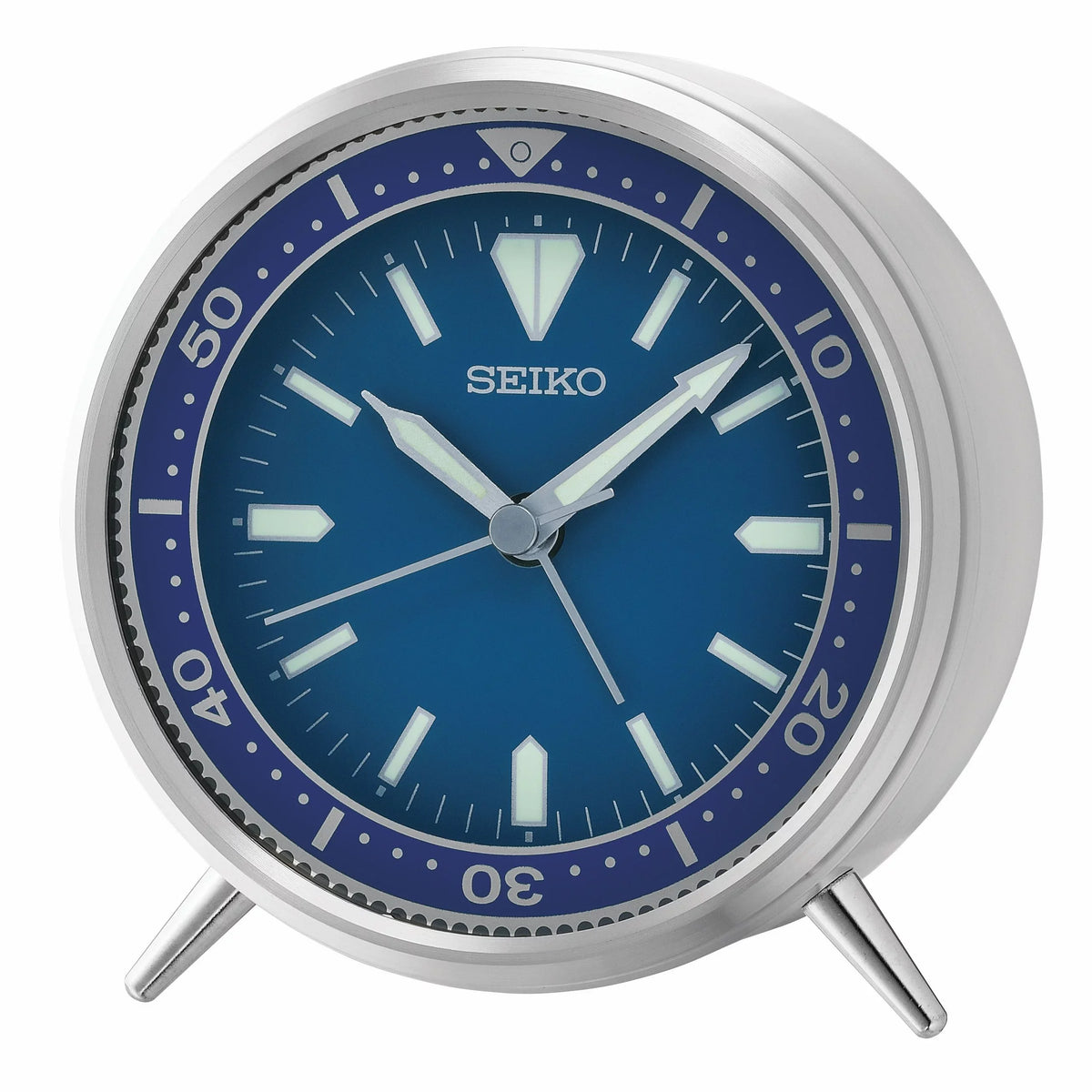 Quartz Mai Beep inch T Case Metal QXE065LLH Seiko Alarm 4 Analog Arabic Clock