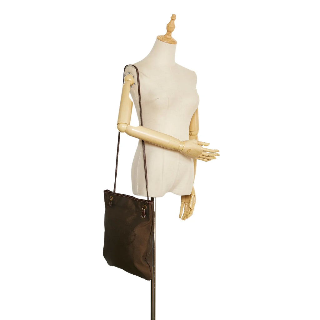 Fabric Crossbody Logo (Good) Unisex Brown Prada Crossbody Bag Authenticated Canapa Canvas Pre-Owned