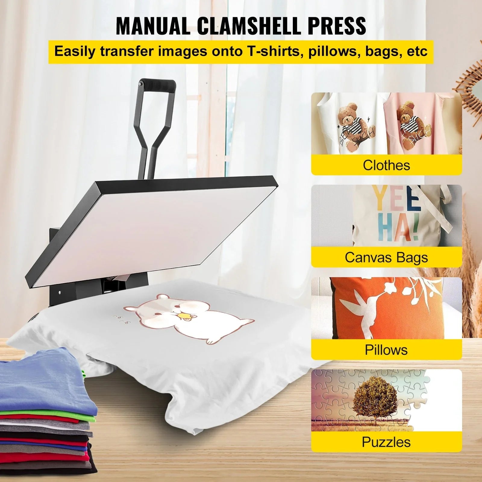 and Industrial Black 16x24 Heat for TShirt Press Heat Press Easy VEVOR Digital Power, Machine Vinyl, 1700W Sublimation Transfer Heat Printer to Use