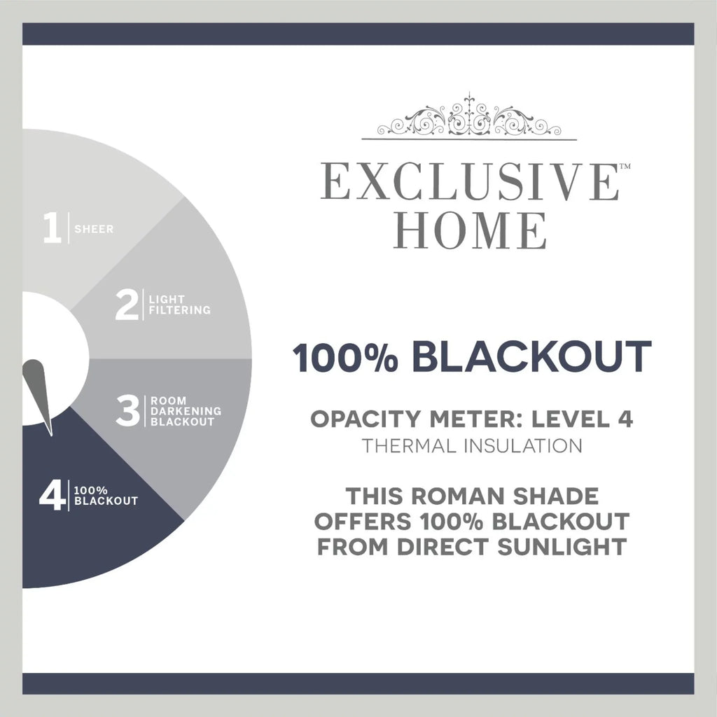 White Botanical Home Total Shade, Roman 64", Exclusive Bolan 23"x Blackout