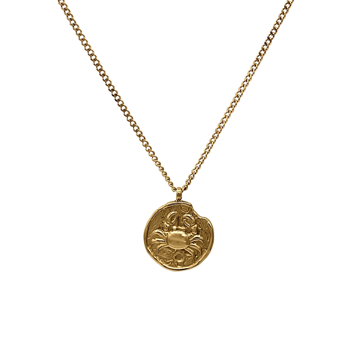 Gold Gift Necklace Inc Boutique Cancer Box Horoscope, Pendant Steel Women, Zodiac for Stainless | Birthday Teens