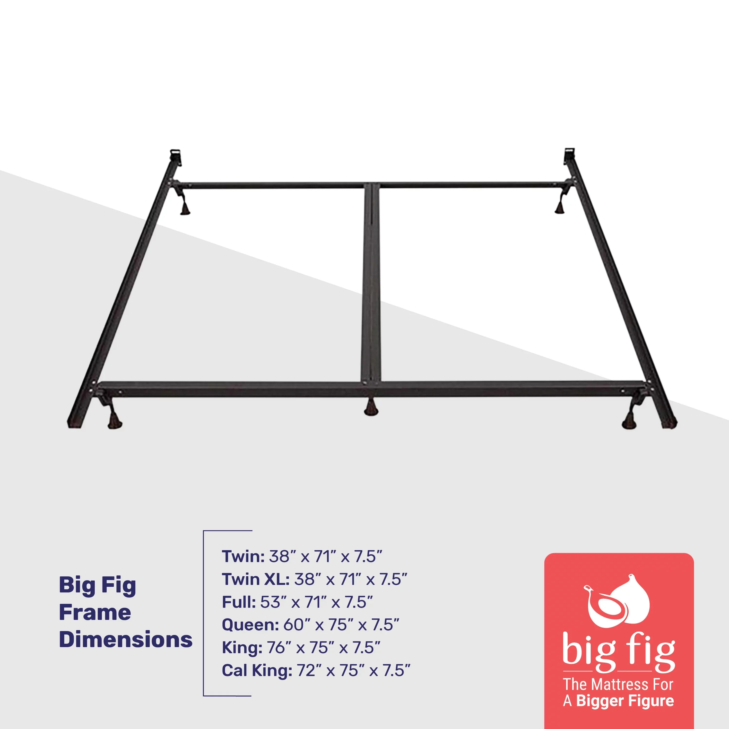 Bed up Steel Supports Fig Duty Size to 2,000 Frame, King Matress Big Pounds, Heavy