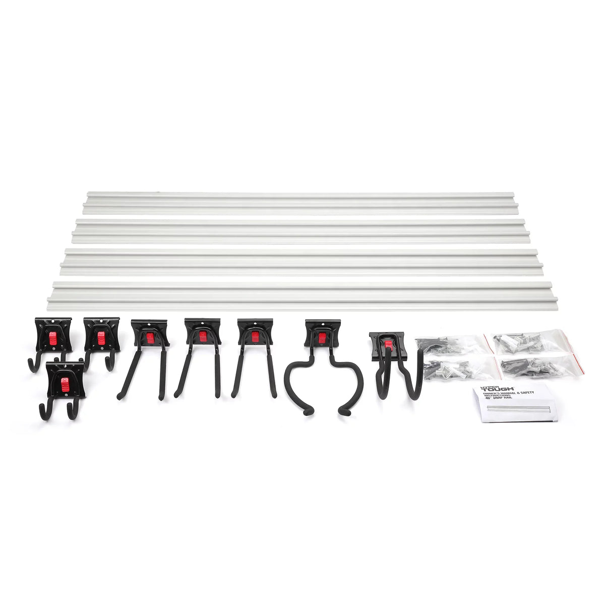 Snap 12-Piece Organizer Hyper Garage Kit System Rail Tough Quick-Release